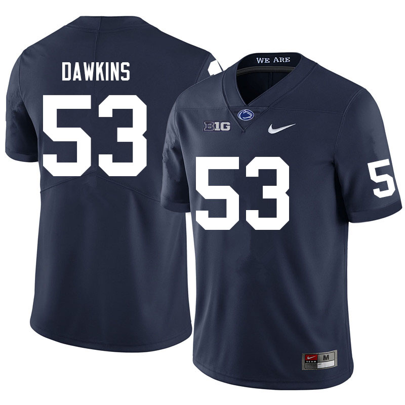 Men #53 Nick Dawkins Penn State Nittany Lions College Football Jerseys Sale-Navy